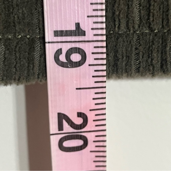 Aerie Green Ribbed Corduroy Zip Up Women's Cropped Jacket Size Medium - Picture 6 of 10